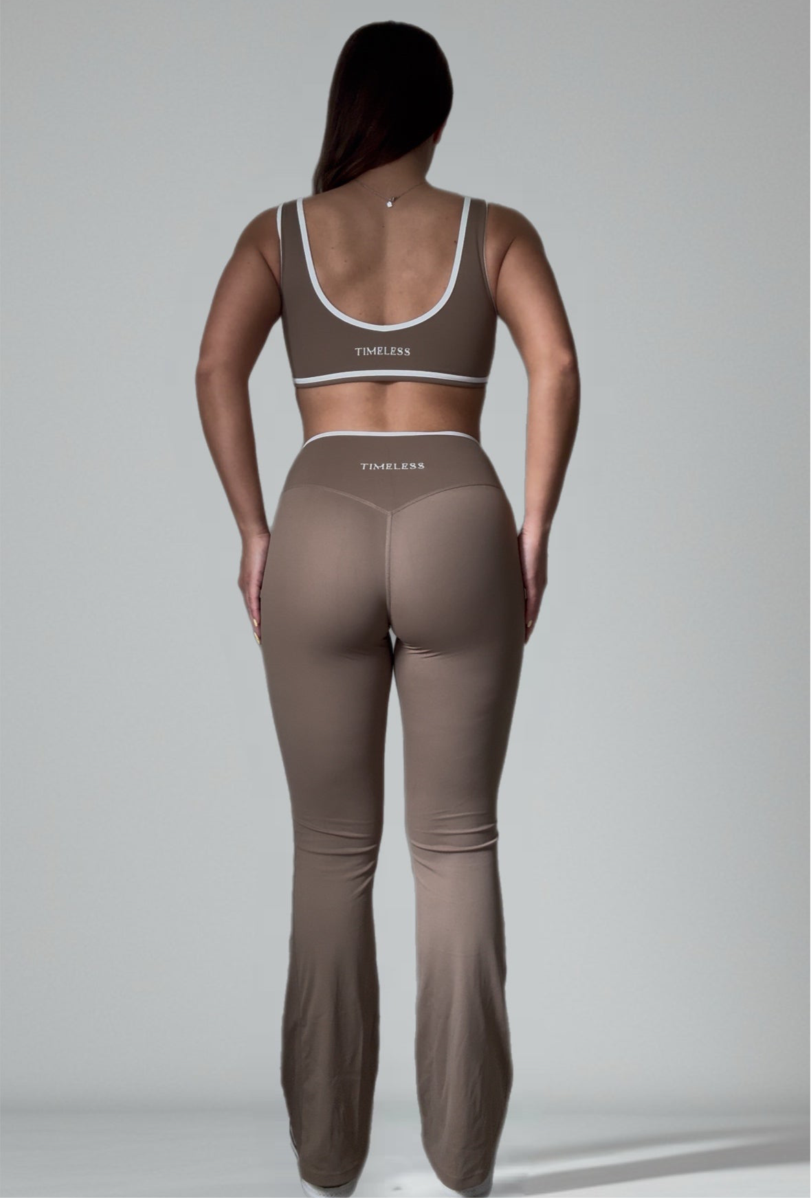 Elegance Contrast Flared Leggings