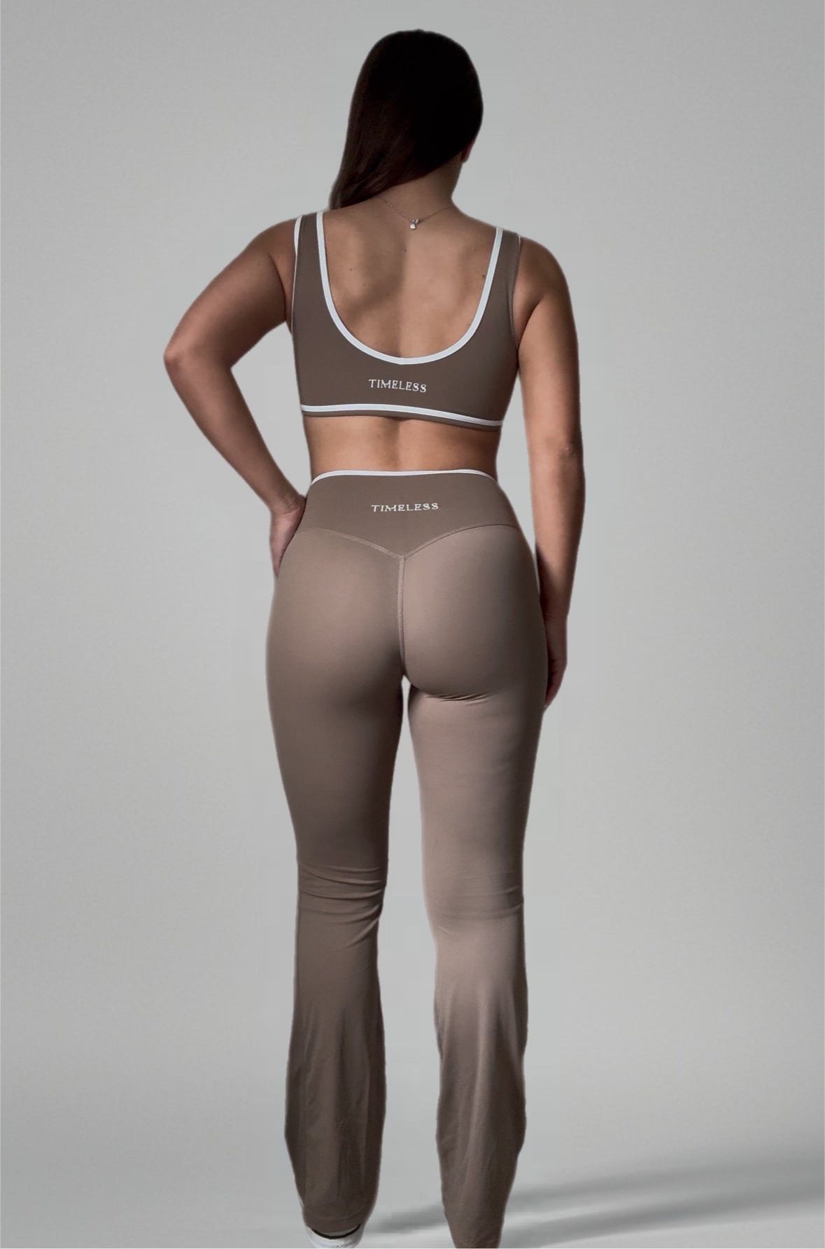 Elegance Contrast Flared Leggings